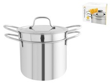 Cuiseur À Pâtes En Acier Inoxydable Avec Couvercle 19 Cm Royal Norfolk