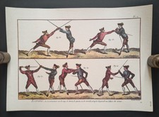 Benard Direxit Color Engraving Fencing Lesson Board No. 9 Cloth Paper GID