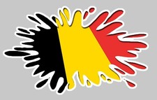 STICKER DRAPEAU BELGIQUE BELGE