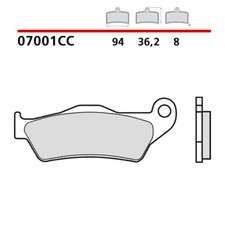 Paire Plaquette de Frein BREMBO Yamaha Avant Maxster 125 01>07001.CC
