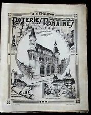 Catalogue A. GENAIRON Roman Pottery Tiles St Romain des Iles 1914