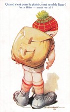 CP ILLUSTREE SIGNEE TEMPEST PETIT RANDONNEUR BONNET SAC A DOS - 66366