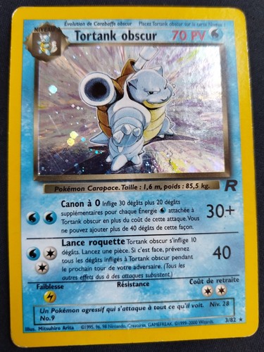 Carte pokémon tortank obscur - carte,