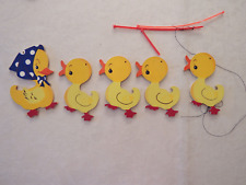 Antique Baby Bedroom Mobile "Family Ducks" Plywood (to be restored)