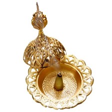 Brûleur d'encens en métal 1Pc porte-encensoir de style arabe brûleur à mazout