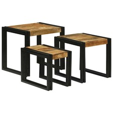Table Gigogne Marron et Noir