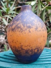 ANCIEN VASE PÂTE DE VERRE ART