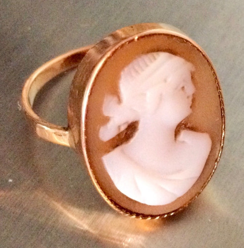 Ancienne bague camée 18 - or,