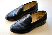 Chaussures Mocassins Homme tout cuir noir semelle cousue pointure 40,5