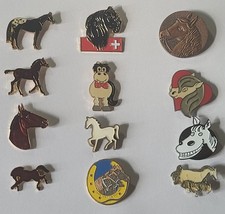 PIN PINS ANIMALS HORSES HORSE CAVALLO PIN HORSE COLLECTION 12 DIFFERENT PINS