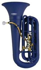 Tuba Sib en Plastique Bleu Mat Legere 4 Valves Perinet Housse Embouchure Set