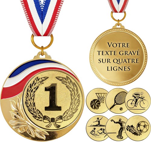 Médaille personnalisée - personnalisée, or