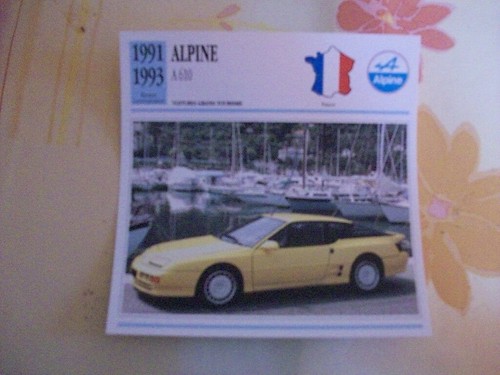 Carte fiche auto alpine 610 - alpine, a
