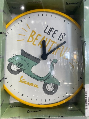 Horloge murale vespa jaune - murale,