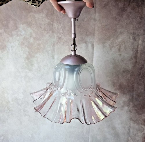 Plafonnier lustre verre - en,