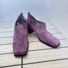 Vintage Max & Lily Dark Lavender Suede Ankle Boots Women's Size 9