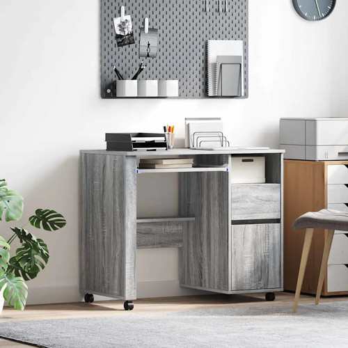 Bureau avec roues avec tiroir
