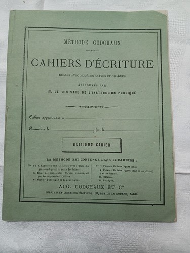 Cahier école ancien - cahier, d'école