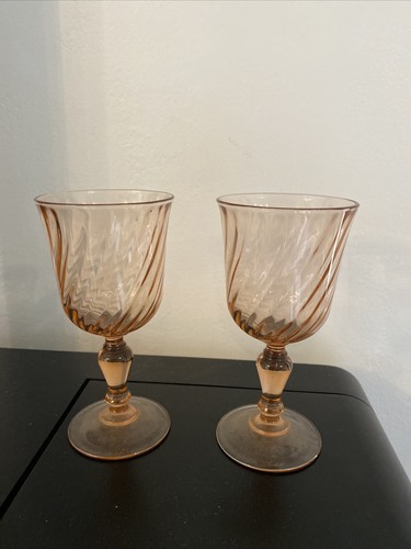 Verres pied orange - a,