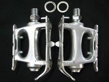 NJS Keirin Campagnolo Pista Pedals Silver RARE Discontinued Vintage Fixed Gear