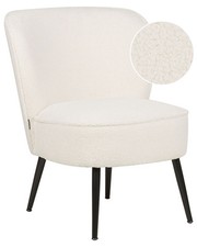 Fauteuil Bas en Boucle Blanc