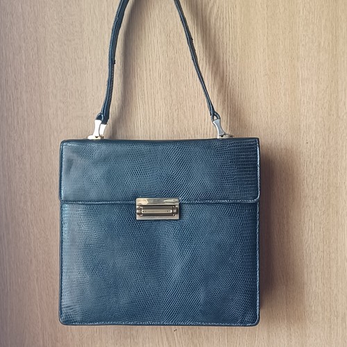 Sac noir lezard effet grainé - noir,