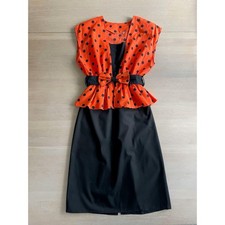 Robe vintage à pois, robe de