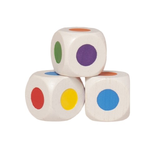 Cube couleur bois 16mm - de, en