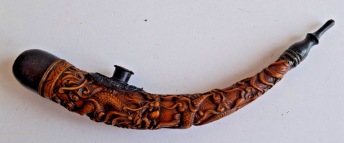 Pipe chinoise sculptée - ,