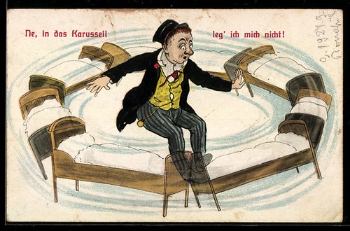 Carte postale ivre voit - ivre, son