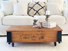 Table Basse Coffre Meubles Table de Salon Bois Massif Vintage Shabby