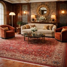 Tapis Ancien Laine Coton Noeud