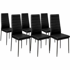Lot de 6 chaises ROMANE noires