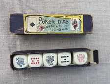 JEU ANCIEN - POKER D'AS - NOUVEAU JEU DE CINQ DÉS - LES JEUX RÉUNIS - VERS 1913
