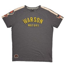 Tee Shirt Warson Motors Indian 48 Stone grey USA Racing Vintage Moto Indien