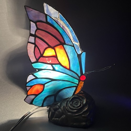 Lampe papillon style tiffany - papillon,