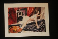 Superbe estampe signee en original par Milo Manara, 'hommage a Velasquez"