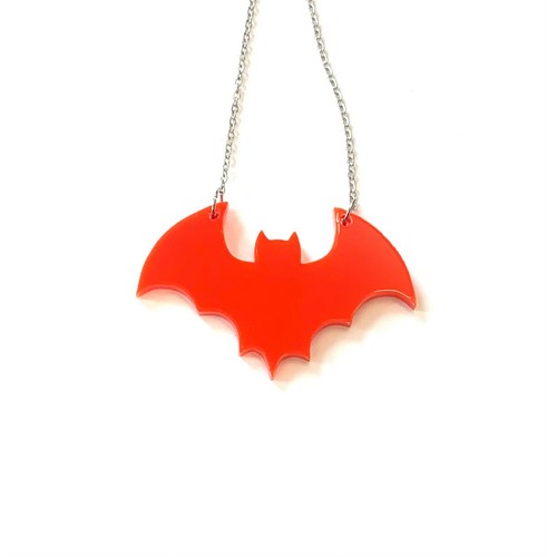 Acrylic bat pendant necklace - acrylic,