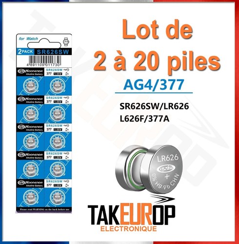 Lot pile bouton montre sr626sw - montre,