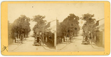 STEREO France, Rue de petite ville du sud to identify, tiled roofs, approx. 1