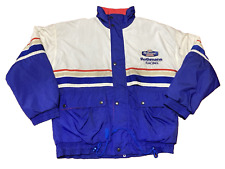Vintage Rothmans Racing Team Jacket Size Medium Blue White Embroidery Motorcycle