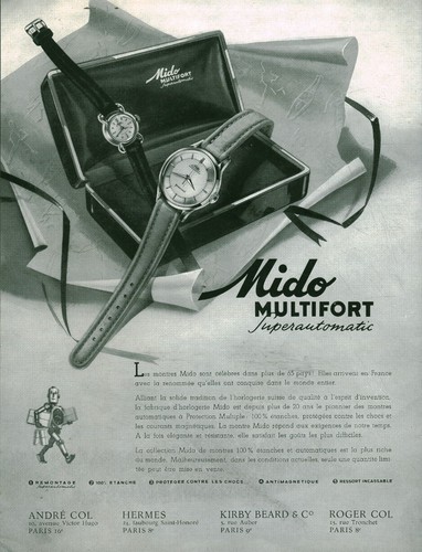 Publicité ancienne montre