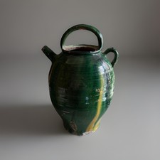 Antique French Glazed Gargoulette Jug, 19th C