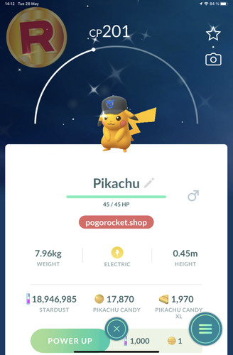 Shiny pikachu team mystic hat - shiny,
