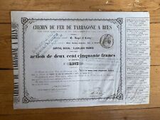 TARRAGONA TO REUS RAILWAY (SPAIN) 1855 (H5)