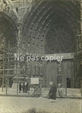 REIMS 1926 cathedral wheelchair photo 16 x 11 cm