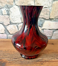 pretty red Italian opaline vase from FLORENCE year 70 vintage decoration ++