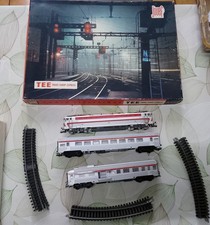 Coffret Jouef HO Complet "Oiseau Bleu" Trans Europ Express TEE  Boîte Ref 756e