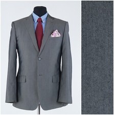 Mens Dark Grey Sport Coat 40R US Size IZAC Blazer Jacket