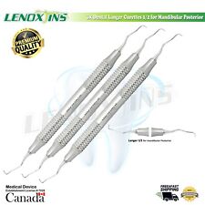 3x Langer Curettes 1/2 for Mandibular Posterior, Periodontel Instruments, CE